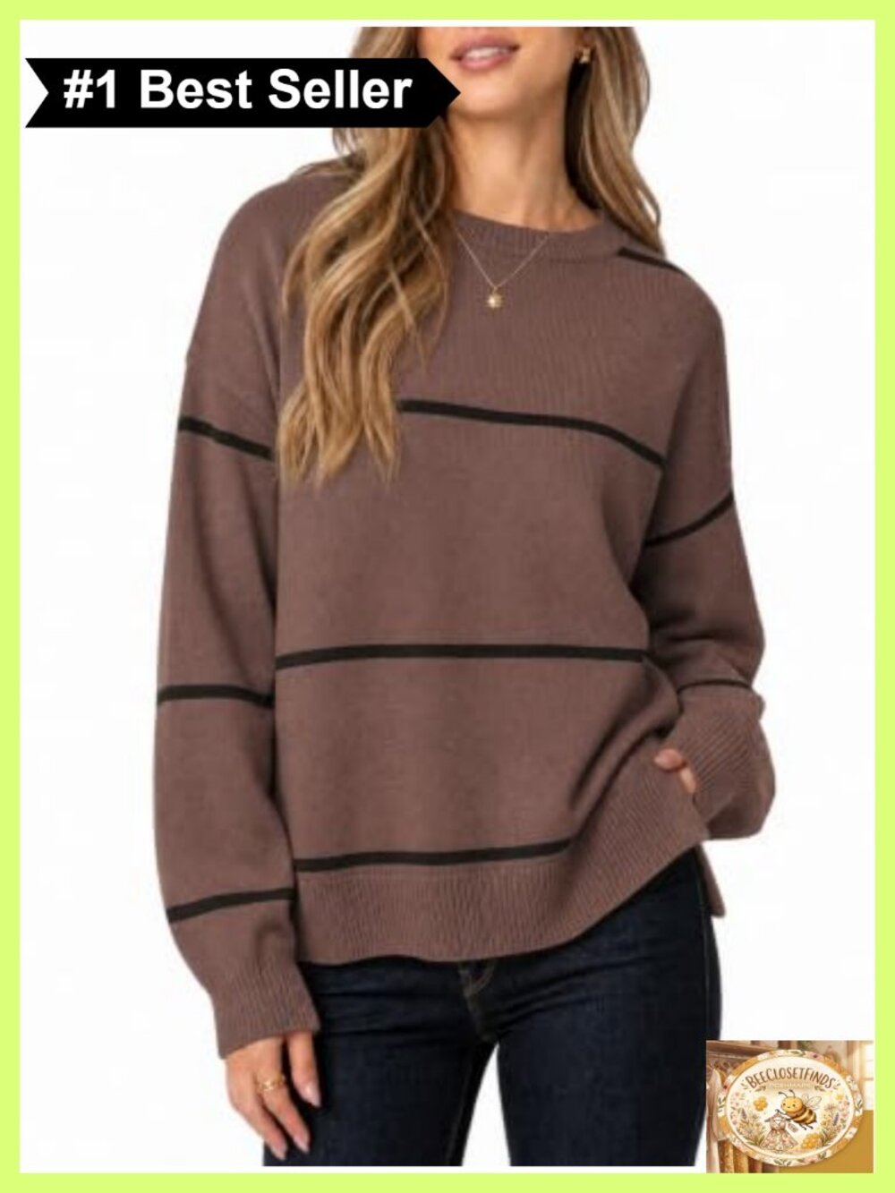 Oversized Crewneck Lantern Sleeve Pullover Sweater Knit Top